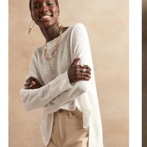 Banana Republic Oversized Linen Blend Sweater XS